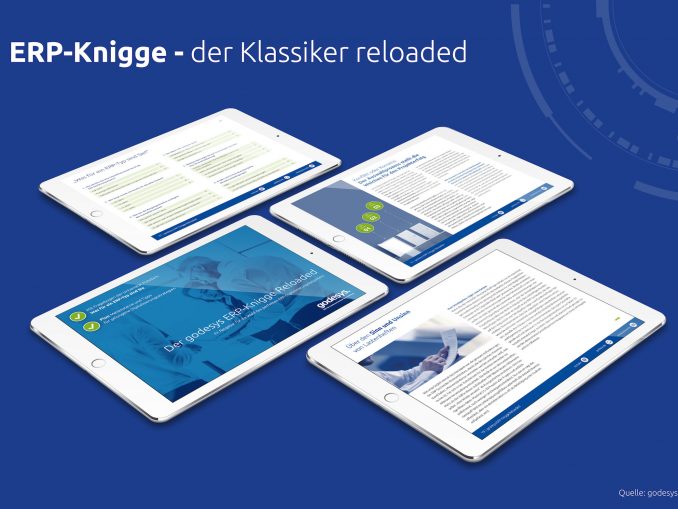 Der ERP-Knigge bietet unter anderem Antworten, welche ERP-Funktionen für Unternehmen und ihre speziellen Geschäftsanforderungen relevant sind, auf welche sie verzichten und wie sie durchdacht vorgehen können. (c) godesys