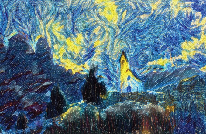 Beispiel für einen Style Transfer in der MaeSTrO App. (c) obs – HPI Hasso-Plattner-Institut